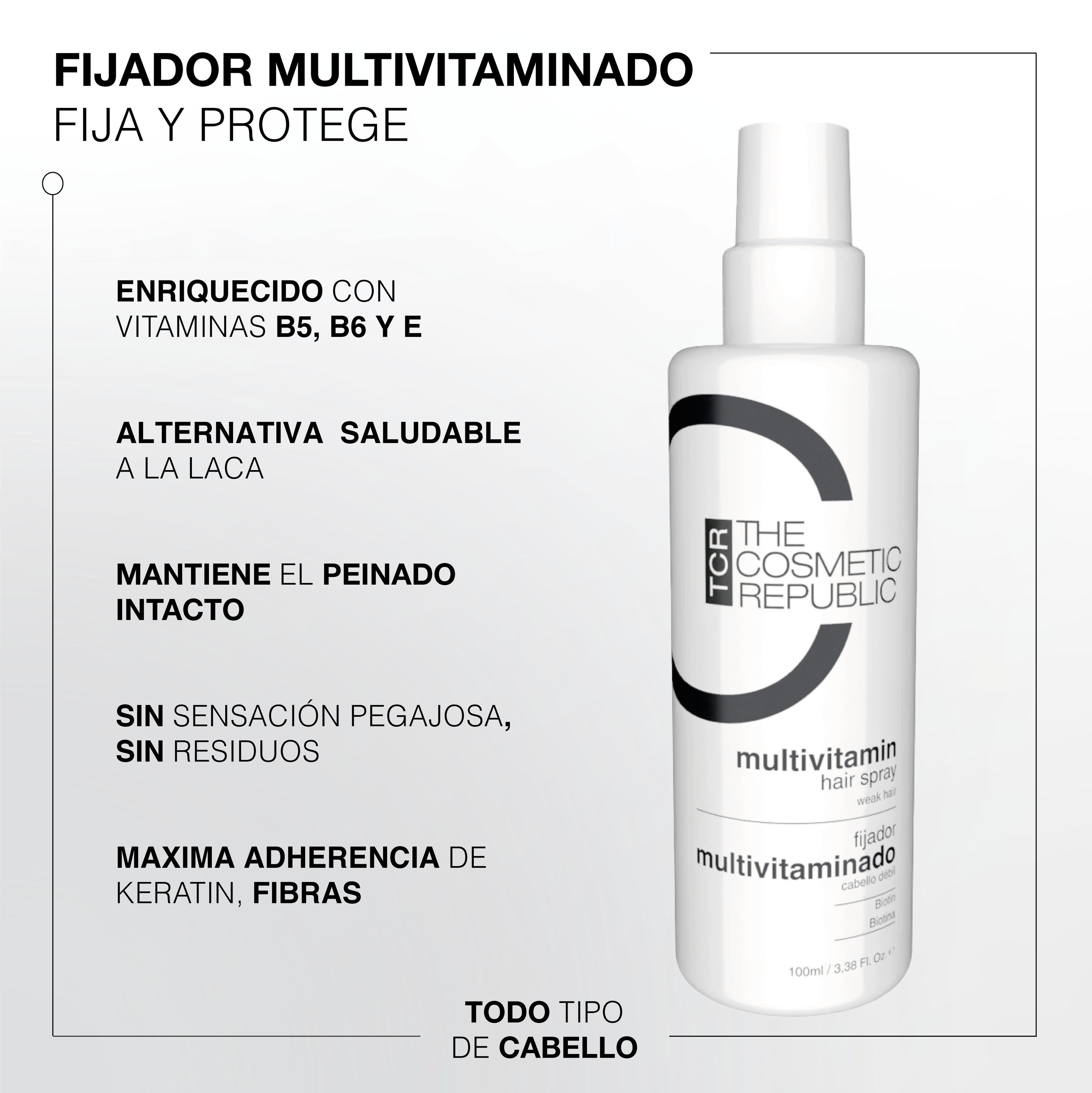 Multivitamin hair spray