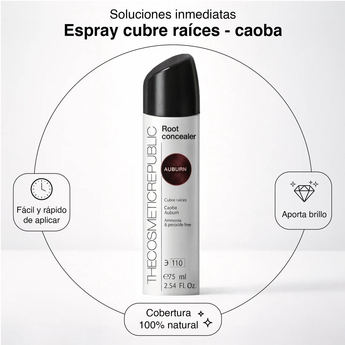 Cubre canas en spray (75ml caoba)