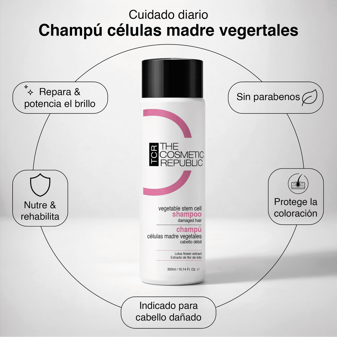 Champú con células madre vegetales