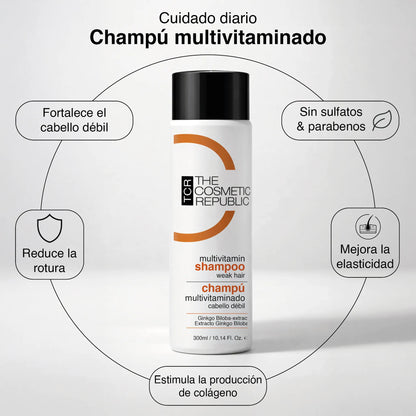 Pack de cuidado, volumen y anticaída capilar